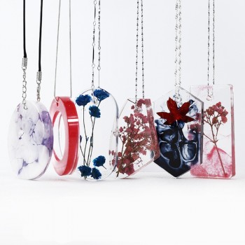 Silicone Mold Mould Epoxy Resin Jewelry Sweater Chain Pendant Making Tool Hole