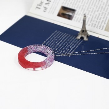 Silicone Mold Mould Epoxy Resin Jewelry Sweater Chain Pendant Making Tool Hole