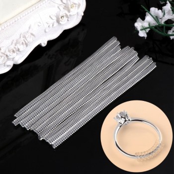 12 Pcs Ring Size Adjuster Insert Guard Tightener Reducer Resizing Fitter Tools   -W128
