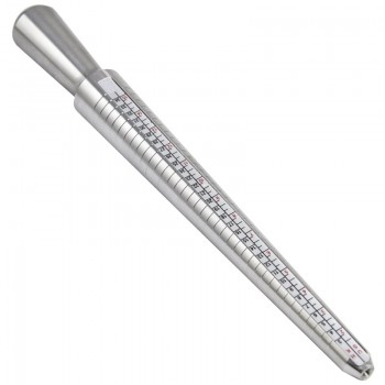 New 1 Set Metal Silver Finger Ring Sizer Gauge / Ring Mandrel Sizing Measuring Stick Jewelry Size Measure Tool