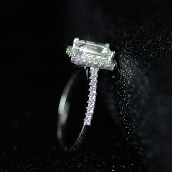925 sterling Silver Engagement wedding Rings for Women ring set band finger promise Jewelry blue bridal personalized R1997