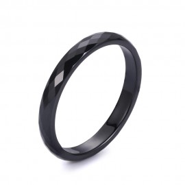 Black amp; White Faceted Ceramic Rings Simple Small Wedding Engagement Rings High Quality Fashion Round Ceramic Rings For Women Men