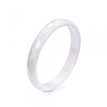 Black amp; White Faceted Ceramic Rings Simple Small Wedding Engagement Rings High Quality Fashion Round Ceramic Rings For Women Men