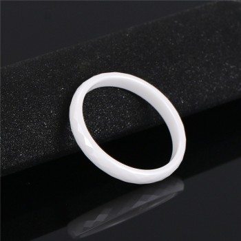 Black amp; White Faceted Ceramic Rings Simple Small Wedding Engagement Rings High Quality Fashion Round Ceramic Rings For Women Men