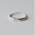 Flyleaf 100% 925 Sterling Silver Jewelry Fashion Glossy Rhombic Open Ring Simple Wedding Rings  Bague Femme