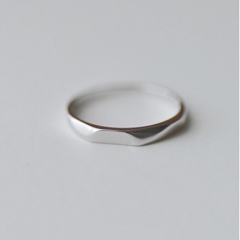 Flyleaf 100% 925 Sterling Silver Jewelry Fashion Glossy Rhombic Open Ring Simple Wedding Rings  Bague Femme