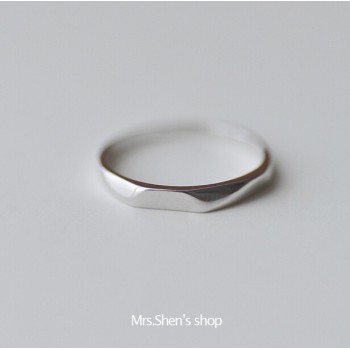 Flyleaf 100% 925 Sterling Silver Jewelry Fashion Glossy Rhombic Open Ring Simple Wedding Rings  Bague Femme