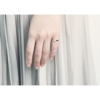 Flyleaf 100% 925 Sterling Silver Jewelry Fashion Glossy Rhombic Open Ring Simple Wedding Rings  Bague Femme