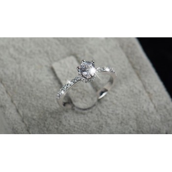 2018 NEW design Fashion Jewelry Luxury Women Engagement ring 925 sterling Silver 5A Zircon Wedding crown Rings