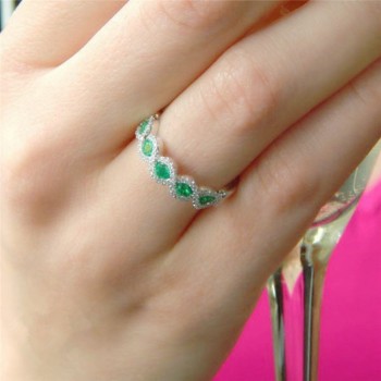 BOAKO New Cross Red Green Zircon Ring Fashion Female Jewelry Infinity Love Rings for Women Silver Color Wedding Band bague femme