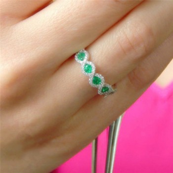 BOAKO New Cross Red Green Zircon Ring Fashion Female Jewelry Infinity Love Rings for Women Silver Color Wedding Band bague femme