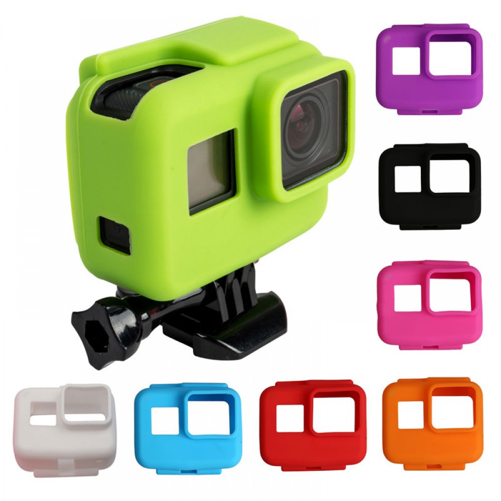 Colorful Soft Silicone Rubber Frame Protective Case for GoPro Hero 5 6 7 Black Protective Cover for Go Pro 5 Camera Accessories