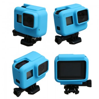 Colorful Soft Silicone Rubber Frame Protective Case for GoPro Hero 5 6 7 Black Protective Cover for Go Pro 5 Camera Accessories