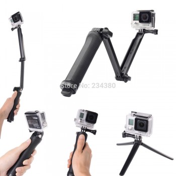 3-Way Monopod Arm Mount Adjustable stand Bracket Handheld Grip 3 Way Tripods For GoPro Hero 7 6 5 4/3+ SJ4000 SJ5000 Xiaomi Yi