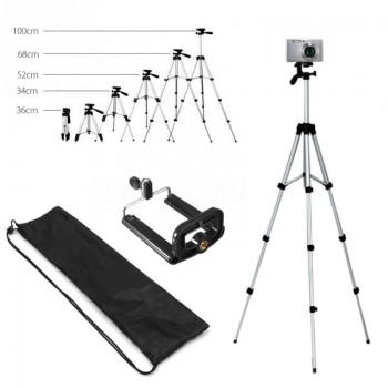 Aluminum Professional Telescopic Camera Tripod Stand Holder For Digital Camera Camcorder Tripod For iPhone Samsung Smart Phone