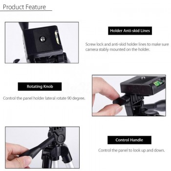 Aluminum Professional Telescopic Camera Tripod Stand Holder For Digital Camera Camcorder Tripod For iPhone Samsung Smart Phone