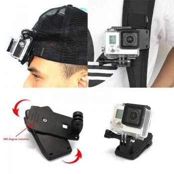 PC Material 360 Degree Rotatable Quick Attach Bag Holder Clip Multi-functional Backpack Clamp with Screw for GoPro 4 3+ 3