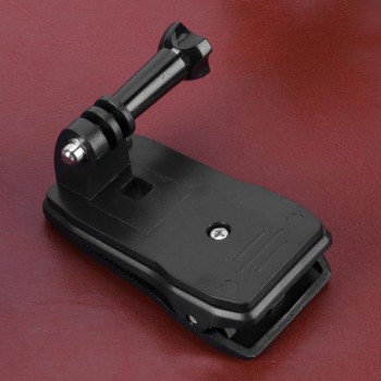 PC Material 360 Degree Rotatable Quick Attach Bag Holder Clip Multi-functional Backpack Clamp with Screw for GoPro 4 3+ 3