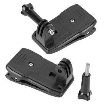 PC Material 360 Degree Rotatable Quick Attach Bag Holder Clip Multi-functional Backpack Clamp with Screw for GoPro 4 3+ 3