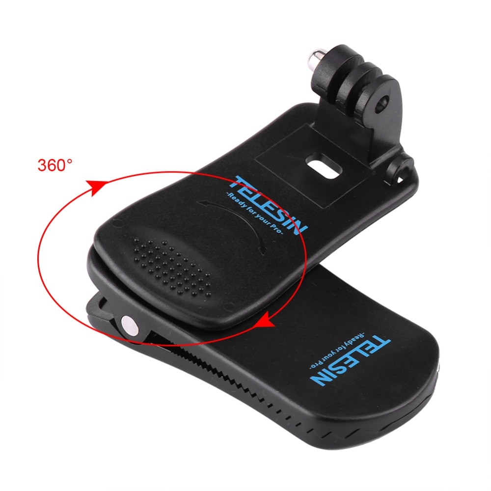 360 Degree Rotary Hat Belt Backpack Clip Clamp Mount For Gopro Hero 4 Session/4/3+/ Hero 3/ Hero 2 Action Camera Accessories