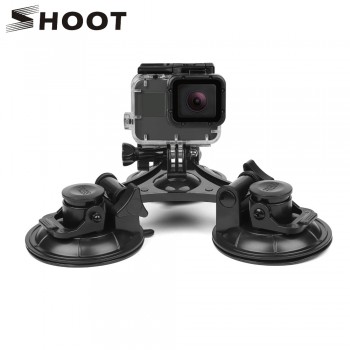 SHOOT Large/Small Size Car Windshield Suction Cup for GoPro Hero 6 5 7 Session Sjcam H9 Yi 4K Action Camera Tripod Holder Mount