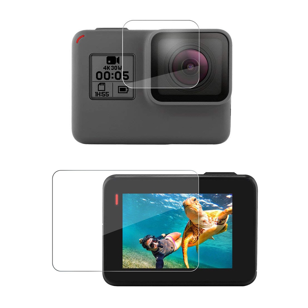 Tempered Glass Protector Film for Gopro Hero 6 5 Lens Cover+LCD Screen Protective Film For Go Pro Hero 6 5 Black Accessories