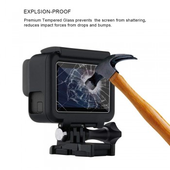 Tempered Glass Protector Film for Gopro Hero 6 5 Lens Cover+LCD Screen Protective Film For Go Pro Hero 6 5 Black Accessories