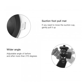 SHOOT Mini Action Camera Suction Cup for GoPro Hero 7 5 6 4 Sony SJCAM SJ7 Yi 4K H9 Go Pro 7 Mount Window Glass Sucker Accessory