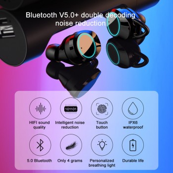 X8 Touch Control TWS Bluetooth 5.0 Earphone Mini Twins Wireless Earphones Stereo Headset with Microphone IPX7 Waterproof Earbuds