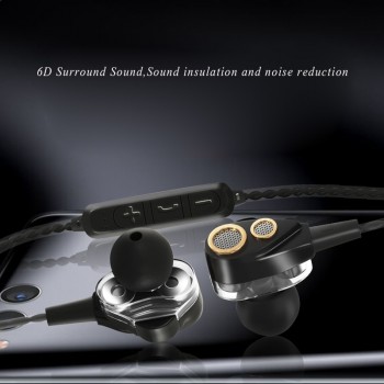 Four Speakers 6D Surround Sound  Bluetooth Earphones With TF Card Stereo Bass Sport Wireless Headphone For Mobile Phone