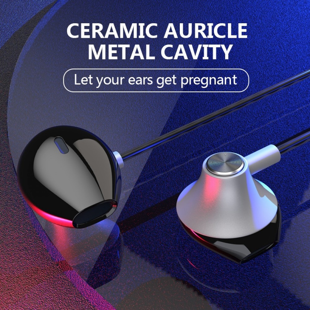 Metalamp;Ceramics HiFi Sound Heavy Bass Sound Earphone In-Ear Sport Earbuds With Mic For Mobile Phone Xiaomi Huawei 3.5mm Ear Phone