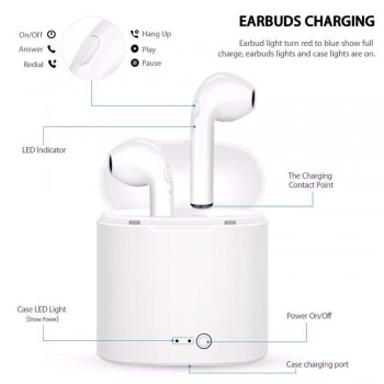 CASEIER I7S Wireless Bluetooth Earphone HIFI Wireless Earphones With Charging Box Case Auriculares bluetooth inalambrico Headset