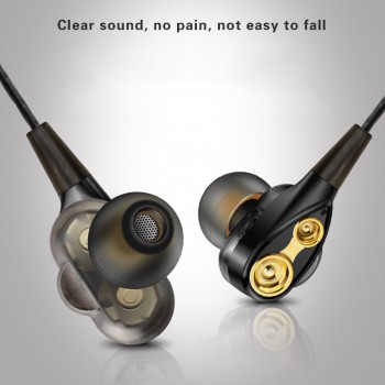 Inear Earphones Dual Driver Headset Running HIFI Auricular Audifonos HIFI Music Bass Earbuds For Phone Computer for xiaomi