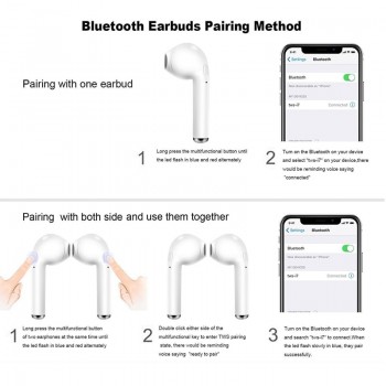 i7s TWS Bluetooth Earphones Ture Wireless Headset Stereo cordless earphone Sport Earbuds With Mic For Phones iphone Newest