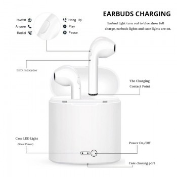 i7s TWS Bluetooth Earphones Ture Wireless Headset Stereo cordless earphone Sport Earbuds With Mic For Phones iphone Newest