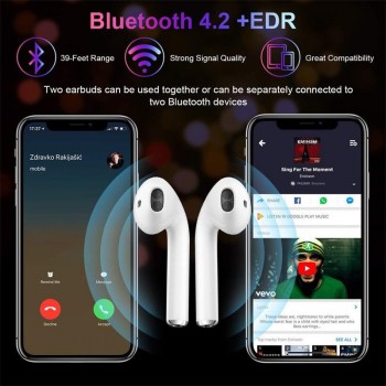 i7s TWS Bluetooth Earphones Ture Wireless Headset Stereo cordless earphone Sport Earbuds With Mic For Phones iphone Newest