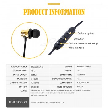 XT11 Magnetic mini Wireless Earphone with Mic for iPhone Samsung In-ear Bluetooth Earphones Noise Reduction Sports Headset