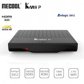 Mecool KM8 P Amlogic S912 Android 7.1 Smart TV Box ROM 1G/2G RAM 8G/16G 2.4G WiFi 4K Ultra Thin HD Set Top Box Player Support 3D