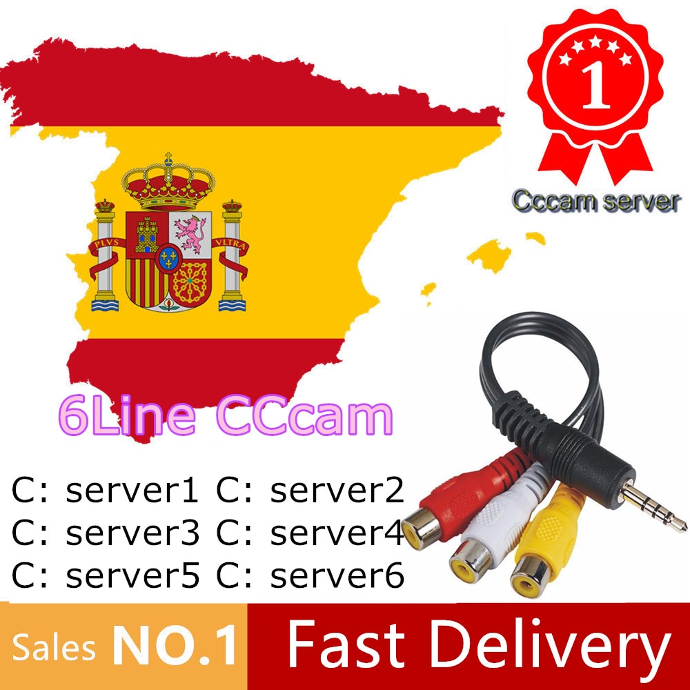 HD DVB-S2 6 lines CCcams Clines for 1 Year Europe support Satellite TV Receiver GTmedia V8 Nova V7S V9 Freesat V7 Ccam Italy