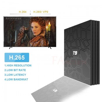 FANGTUOSI T9 TV Box Android 8.1 4GB 32GB 64GB Smart TV  Rockchip RK3328 1080P H.265 4K Google Play Netflix Youtube media player