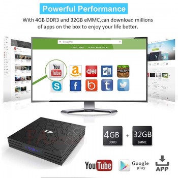 FANGTUOSI T9 TV Box Android 8.1 4GB 32GB 64GB Smart TV  Rockchip RK3328 1080P H.265 4K Google Play Netflix Youtube media player