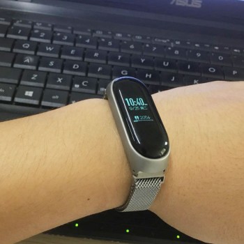 Rovtop Strap For Xiaomi Mi Band 3 Strap For Xiaomi Miband 3 Bracelet For Xiaomi Mi Band 3 Magnet Metal Stainless Steel