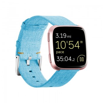 Durable Fashion Nylon Fabric Replacement Wristband Wrist Bands Watch Band Strap Accessories for Fitbit Versa Sport Smartband