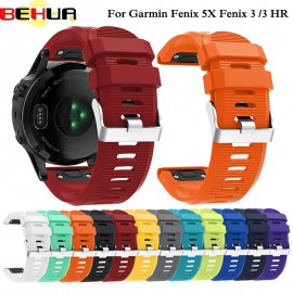 26mm Watchband Strap for Garmin Fenix 5X Plus Smart Watch Quick Release Silicone Easy fit Wrist For Garmin Fenix 3 HR Band Strap