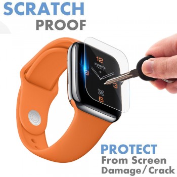 5Pack HD Full Coverage TPU Screen Protector Film For Apple Watch Series 4 (44mm)  Sep21