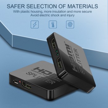 HDCP 4K HDMI Splitter Full HD 1080p Video HDMI Switch Switcher 1X2 Split 1 in 2 Out Amplifier Dual Display For HDTV DVD PS3 Xbox