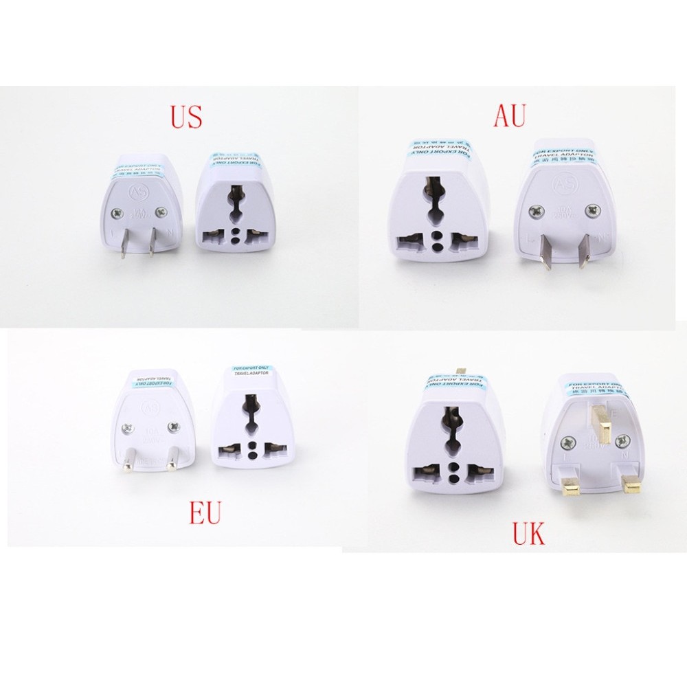 1PC Universal US UK AU To EU Plug USA To Euro Europe Travel Wall AC Power Charger Outlet Adapter Converter 2 Round Pin Socket