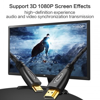 1M,1.5m,2M,3M High speed Gold Plated HDMI TO MINI HDMI Plug Male-Male HDMI Cable 1.4 Version 1080p 3D for TABLETS DVD