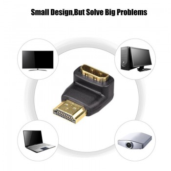 HDMI Cable Adapter Converters 270/90 Degree Angle HDMI Male to HDMI Female for 1080P HDTV Cable Adaptor Converter Extender