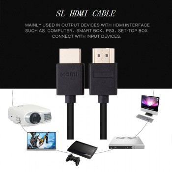 Shuliancable High Speed HDMI Male to Male Extension Extender Cable Gold Plated Supports 1080P and for Blu Ray Player3D 1m 1ft